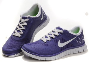 Nike Free 4.0 V2 Mens Shoes White Purple - Click Image to Close